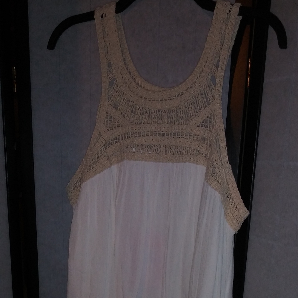 Crochet Top Ivory Dress (Brand New)
